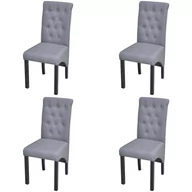 Krzesła - vidaXL 4 krzesła do jadalni z wysokim oparciem, ciemnoszare - miniaturka - grafika 1