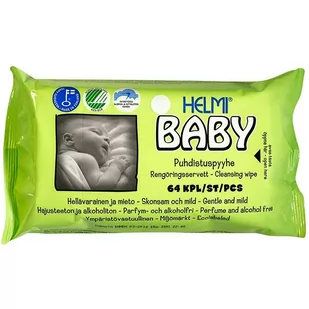 Helmi baby Y Chusteczki nawilżane, ekologiczne 64szt - z ekstraktem z aloesu - Chusteczki nawilżane - miniaturka - grafika 2