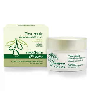 MACROVITA OLIVE-ELIA TIME REPAIR krem przeciwzmarszczkowy na noc z bio-składnikami wszystkie rodzaje cery 50ml - Kremy do twarzy - miniaturka - grafika 1