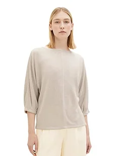 TOM TAILOR Damska koszulka z rękawem 3/4, 16339-Clouds Grey, 3XL - Koszulki i topy damskie - miniaturka - grafika 1