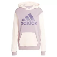 Bluzy damskie - adidas Damska bluza z kapturem Essentials Boyfriend Polarowa bluza z kapturem, M, Ulubiona figa/Wonder Quartz/Shadow Violet, M - miniaturka - grafika 1