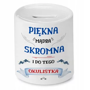 Skarbonka Dla Okulistki na Urodziny na Prezent z Nadrukiem ze Zdjęciem - Skarbonki - miniaturka - grafika 1