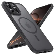 Etui i futerały do telefonów - Etui do Apple iPhone 16 Pro Max obudowa Alogy MagSafe Hybrid Matte Case pokrowiec matowy z ochroną obiektywu czarny - miniaturka - grafika 1