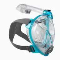 Maski do nurkowania - Maska pełnotwarzowa do snorkelingu Cressi Baron Full Face clear/aquamarine - miniaturka - grafika 1