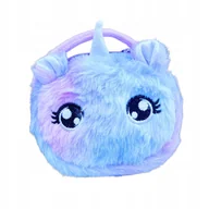 Torebki damskie - Torebka pluszowa na ramię Jednorożec maskotka mała przegródki zamek Unicorn - miniaturka - grafika 1