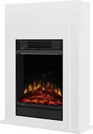 Kominki wentylacyjne - Dimplex Kominek z obudową biały 65cm, Moc grzewcza 1,4kW, Optiflame LED BELLINI ECO LED BIAŁY - miniaturka - grafika 1