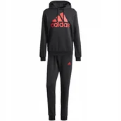 Dresy męskie - Dres męski adidas Big Logo Terry Track Suit czarny IP5553 M - miniaturka - grafika 1