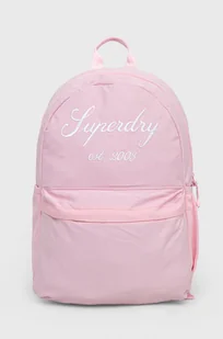 Superdry plecak damski kolor różowy duży gładki - Plecaki - miniaturka - grafika 1