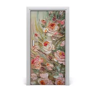 Meble modułowe i akcesoria - Naklejka samoprzylepna okleina na drzwi Róże 95x205 cm, Tulup - miniaturka - grafika 1