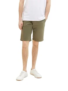 TOM TAILOR Męskie Szorty bermudy 1035092, 10415 - Dusty Olive Green, 29 - Spodenki damskie - miniaturka - grafika 1