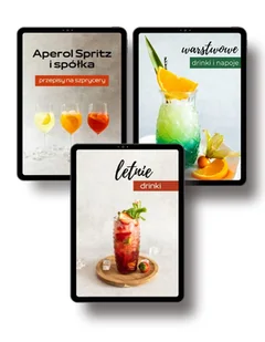 PAKIET 3 ebooków Letnie drinki + Aperol Spritz i spółka + Warstwowe drinki - E-booki - kuchnia i diety - miniaturka - grafika 1