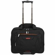 Walizki - American Tourister AT Work Walizka biznesowa 44 cm przegroda na laptopa black/orange - miniaturka - grafika 1