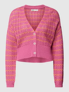 Swetry damskie - Kardigan z dekoltem w serek model ‘LASA’ - grafika 1
