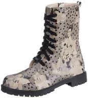 Kozaki damskie - DOGO Damskie kozaki ZIPSY Black Dress sznurowane buty z zamkiem błyskawicznym, szare, czarne, Gris, 37 eu - miniaturka - grafika 1