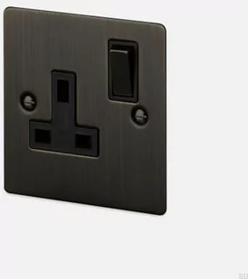 Gniazdo pojedyncze 1G Uk Socket Palony brąz [El541] - Gniazdka elektryczne - miniaturka - grafika 1