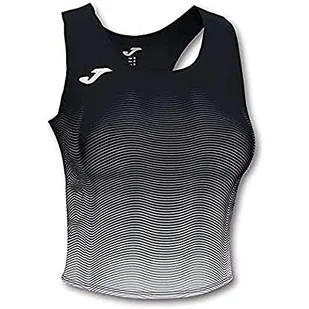 Joma Dziewczęcy Elite Vii Top Running czarny czarno-biały 4XS-3XS 901018.102 - Koszulki i topy damskie - miniaturka - grafika 1