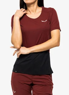 Koszulka damska Salewa Puez Sporty Dry T-Shirt – syrah/black out - Koszulki i topy damskie - miniaturka - grafika 1