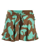 Spodenki damskie - BLE Szorty w kolorze turkusowo-jasnobrązowym - miniaturka - grafika 1