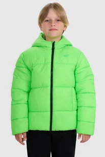 4F Kurtka puchowa z wypełnieniem syntetycznym chłopięca - zielona 122 (6-7 lat) - Kurtki i kamizelki sportowe męskie - miniaturka - grafika 1