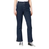 Spodnie damskie - Spodnie damskie Naf Naf Gilo jeansy proste granatowe-XXS - miniaturka - grafika 1