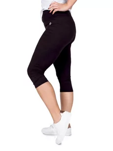 Legginsy dziewczęce getry  3/4 czarne 146-152 - Legginsy - miniaturka - grafika 1