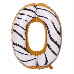 Balon Foliowy Kolorowy Duża Cyfra 0 Ciastko 80 Cm Urodziny - Balony i akcesoria - miniaturka - grafika 1