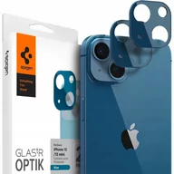 Pozostałe akcesoria do telefonów - Spigen Nakładka na obiektyw Optik.Tr do Apple iPhone 13 Mini/13 2szt Niebieski - miniaturka - grafika 1