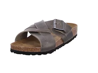 Sandały męskie - Birkenstock Lugano, sandały męskie, Wyblakłe khaki, 41 EU - grafika 1