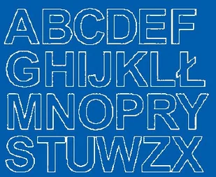 Litery samoprzylepne z połyskiem, niebieskie, 4 cm - Dekoratorstwo - miniaturka - grafika 1