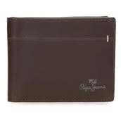 Portfele - Pepe Jeans Staple Portfel Poziomy z Portmonetką Brązowy 11x8x1 cms Skóra, Brązowy, Talla única, Portfel poziomy z portmonetką - miniaturka - grafika 1