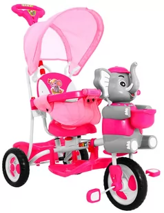 SporTrike Rowerek 3 Kołowy Szczęśliwy Słoń Różowy ZSP.B35-2 ROZ - Rowerki trójkołowe - miniaturka - grafika 1