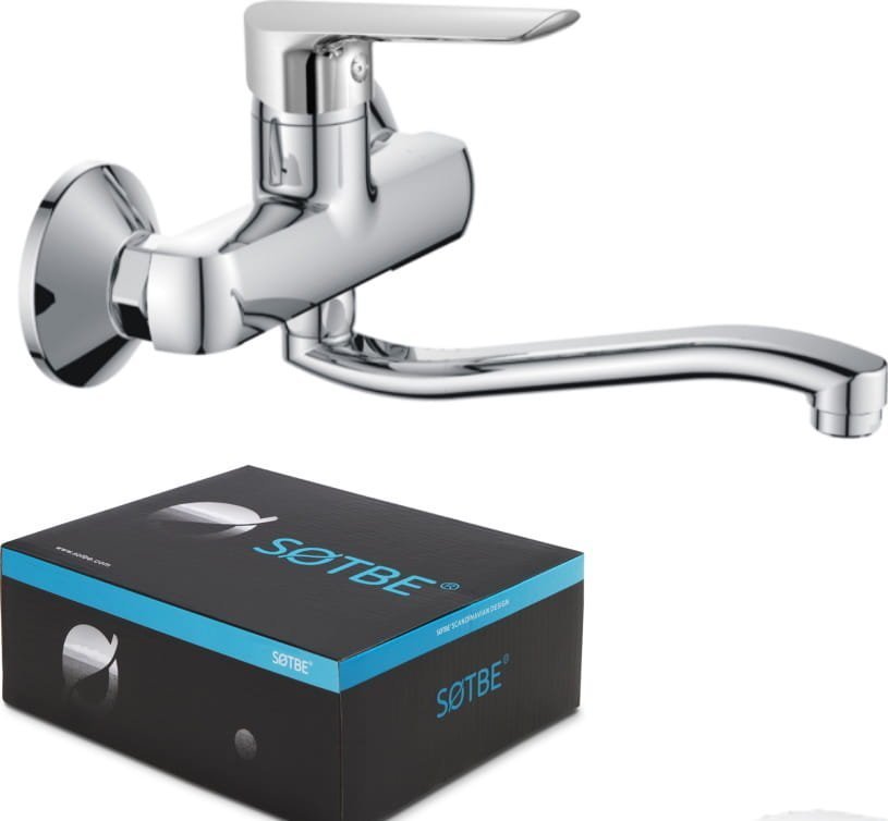 SOTBE Bateria umywalkowa Malselva ścienna chrom MAL-SKW-70298848