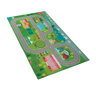 Beliani Dywan dziecięcy nadruk z miastem 80 x 150 cm SEBEN - Dywany - miniaturka - grafika 1