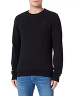 Bluzy męskie - acalmar Męska bluza z bawełny organicznej 36623372-AC01, czarna, XL, czarny, XL - miniaturka - grafika 1