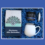 Herbata - Zestaw prezentowy dla dziadka WYŚMIENITY Box dla Dziadka. Zestaw 10 herbat sypanych różnego rodzaju i smaku 10x5/8g, aronia w czekoladzie i elegancki - miniaturka - grafika 1