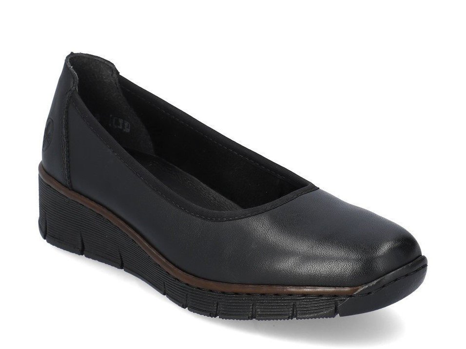 Półbuty damskie skórzane Rieker 53755-00 czarne-40