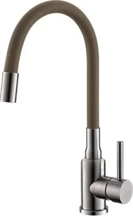 Bateria ALVEUS FLEXA inox + wąż beż (1147021) - Baterie kuchenne - miniaturka - grafika 1
