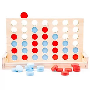 Bigjigs Toys Gra Logiczna 4 W Rzędzie - Duża - Gry planszowe - miniaturka - grafika 1