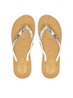 Klapki i japonki damskie - Roxy Japonki ARJL101004 Biały - miniaturka - grafika 1