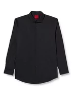 Koszule męskie - HUGO Męska koszula Kason Slim-Fit z lekkiej bawełny twill, czarny (Black1), 45 - miniaturka - grafika 1
