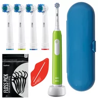 Końcówki do szczoteczek elektrycznych - Szczoteczka Oral-b Pro Junior 6+ Zielona + 4 końcówki zamienne i etui - miniaturka - grafika 1