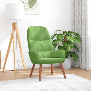 vidaXL Fotel, jasnozielony, obity aksamitem - Fotele - miniaturka - grafika 1