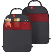 Akcesoria do fotelików - Royal Rascals Mata ochronna do samochodu z organizerem czarna 2szt - miniaturka - grafika 1