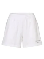 Spodnie sportowe damskie - Calvin Klein Jeans Damskie spodenki dresowe, biały - miniaturka - grafika 1