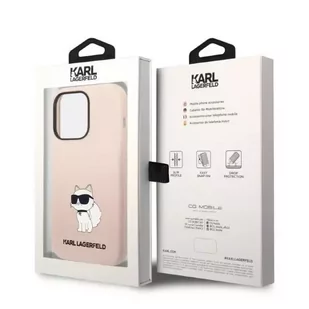 Karl Lagerfeld Etui KLHCP14XSNCHBCP do iPhone 14 Pro Max 6,7" hardcase Silicone Choupette różowy/pink - Etui i futerały do telefonów - miniaturka - grafika 8