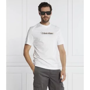 Calvin Klein T-shirt DOUBLE FLOCK LOGO | Regular Fit - Koszulki męskie - miniaturka - grafika 1