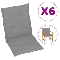 Poduszki ogrodowe - vidaXL Poduszki na krzesła ogrodowe, 6 szt., szare, 100x50x4 cm 314132 - miniaturka - grafika 1