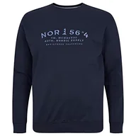 Bluzy męskie - North 56-4/North 56Denim Męska bluza North 56°4 Logo Sweat w/Embroidery Blue, 4XL, Dusty Blue - miniaturka - grafika 1