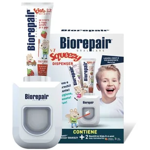 Biorepair BioRepair Aqueezy dozownik do pasty dla dzieci + 2szt. pasty Biorepair KIDS - Pasty do zębów - miniaturka - grafika 1