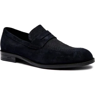 BOSS BLACK Skórzane loafersy Tayil - Półbuty męskie - miniaturka - grafika 1